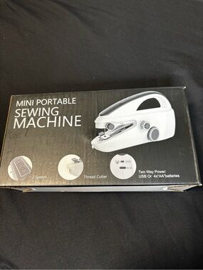 Mini Portable Sewing Machine in White